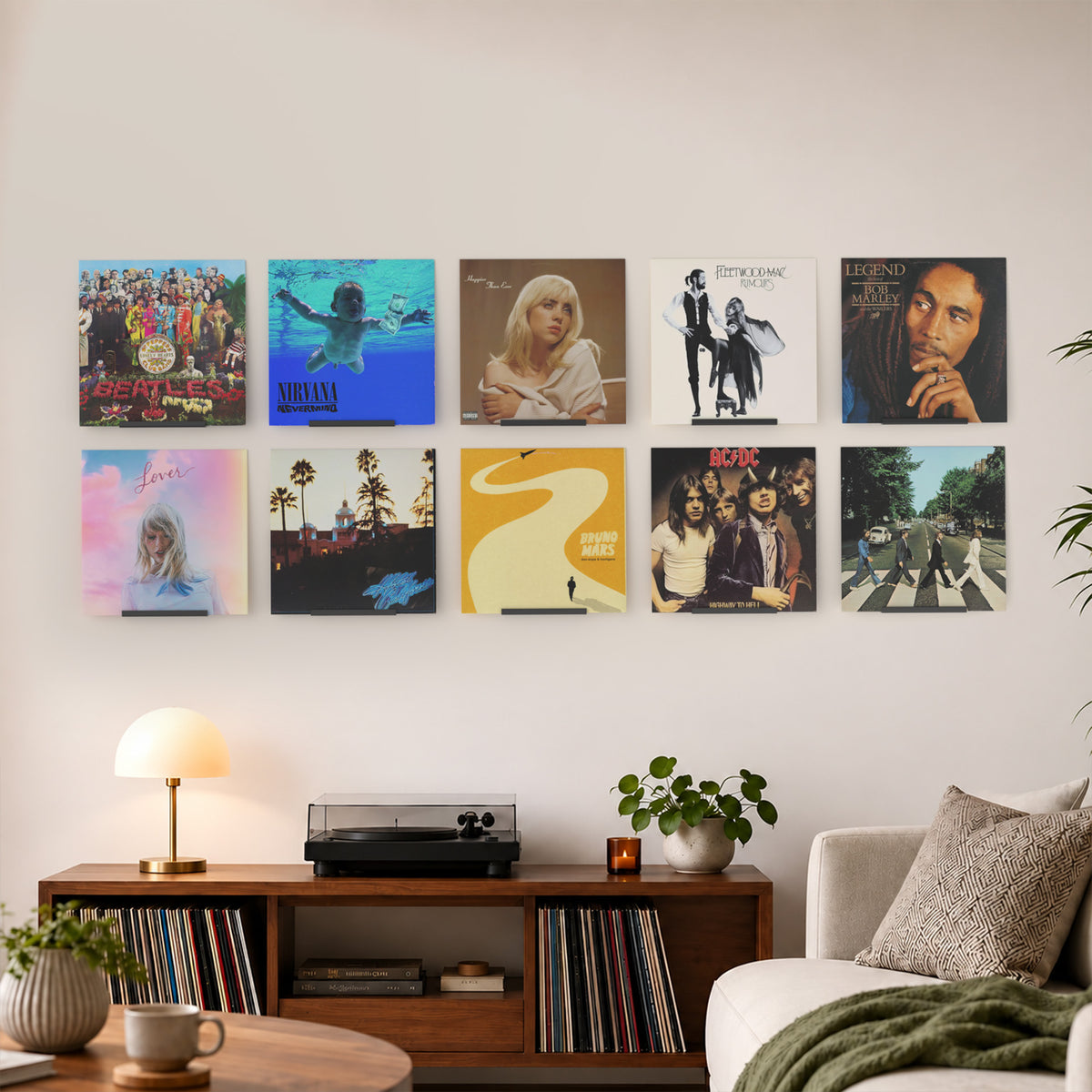 LP houder aan de muur