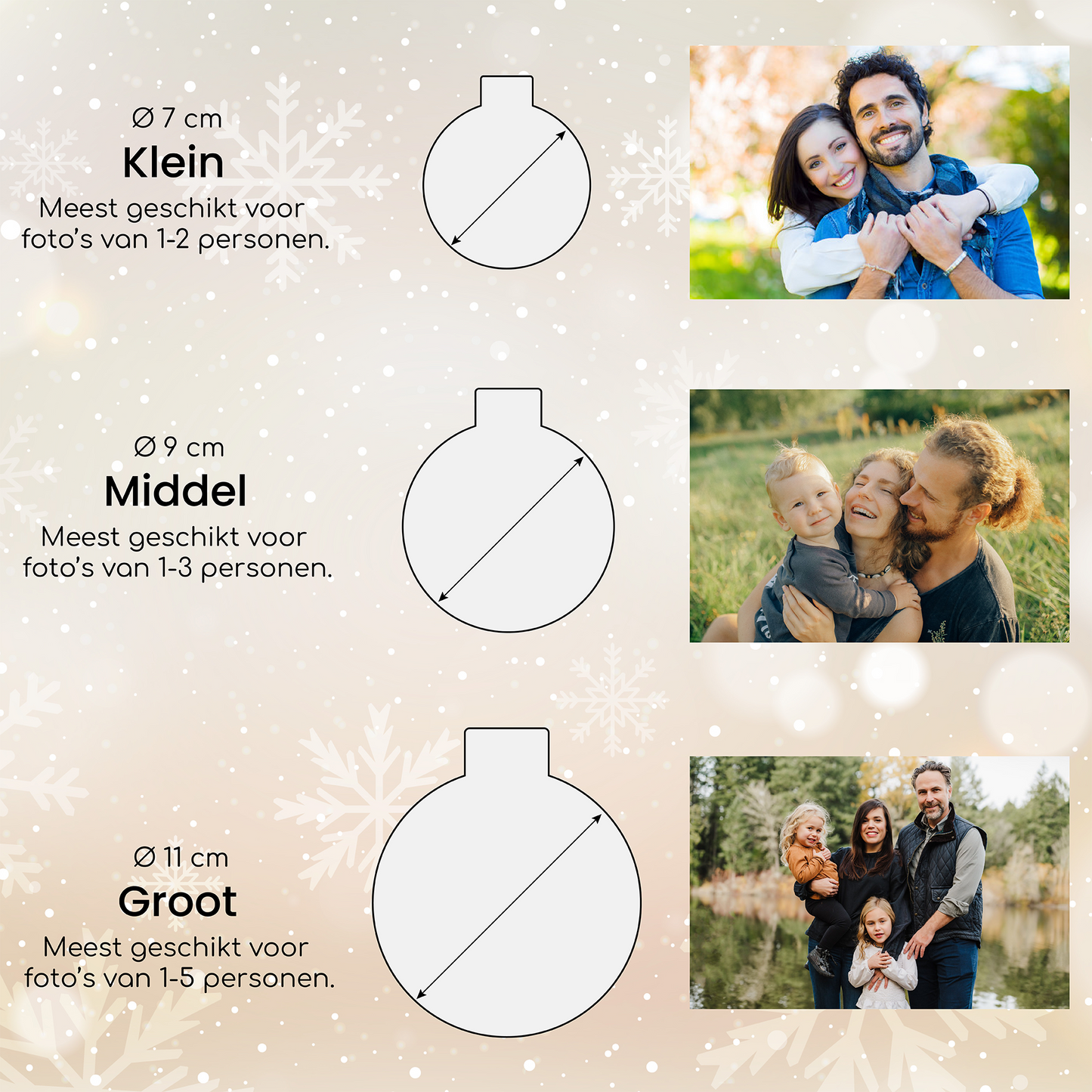 Kerstbal lichtgevend met 3D foto